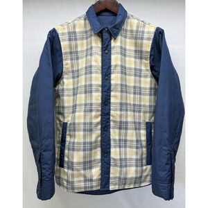 PATAGONIA Gratio Quilted Nano Puffer Jacket Mens X-Small Reversible Blue Plaid